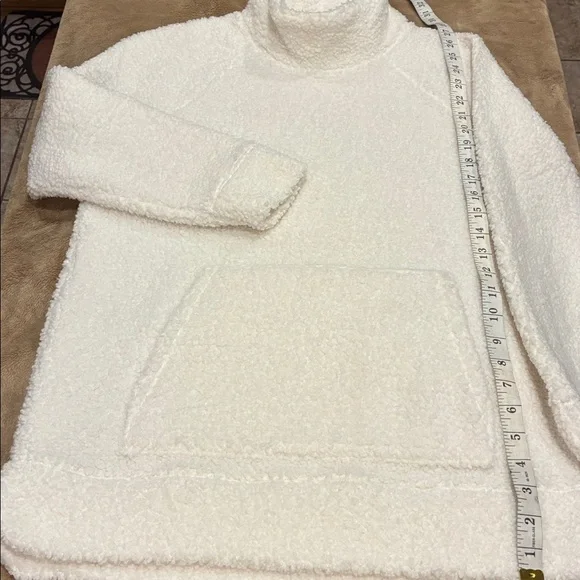 Haven XS Crm Cowl Neck FAUX Sherpa LOOK/Polyester pullover NWOT.SEE sewn in tag. - Picture 2 of 7